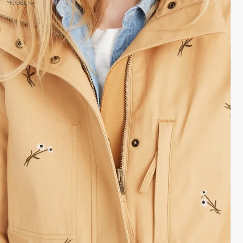 Madewell Embroidered Daisy Passage Utility Jacket - Picture 3 of 5